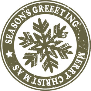 Merry Christmas Seasons Greetings Snowflake Stamp 1 Thumbnail