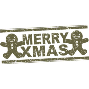 Merry Christmas Gingerbread Man Stamp 1 Thumbnail