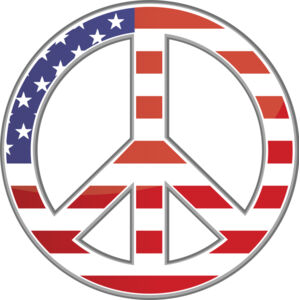 USA America Flag Peace Sign 1 Thumbnail